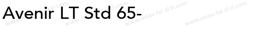 Avenir LT Std 65字体转换